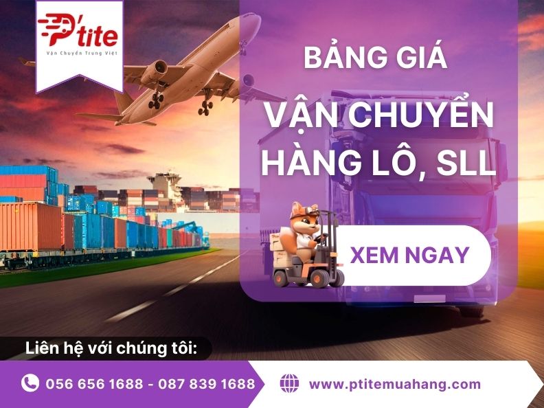 Bảng giá Vận chuyển hàng Lô, sll tại Ptite