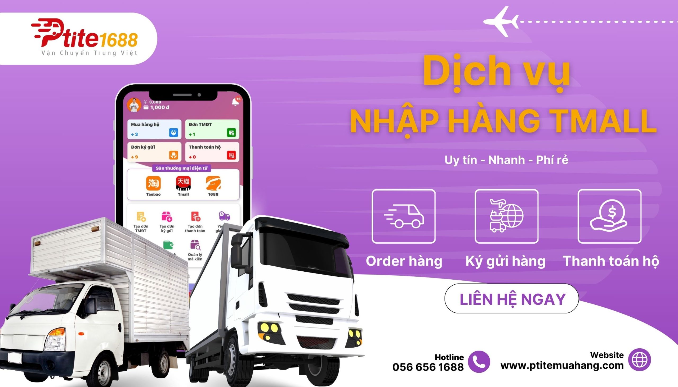 Dịch vụ nhập hàng Tmall uy tín tại Ptite