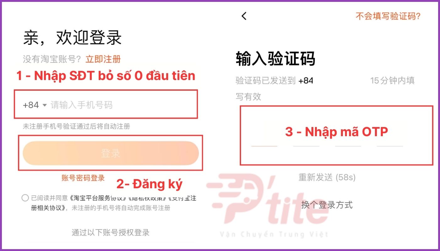 Cách Đăng ký tài khoản mua hàng Taobao