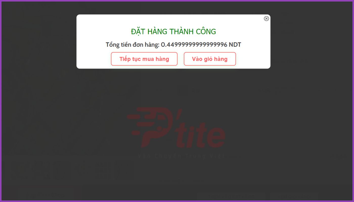 chọn tiếp tục để mua hàng