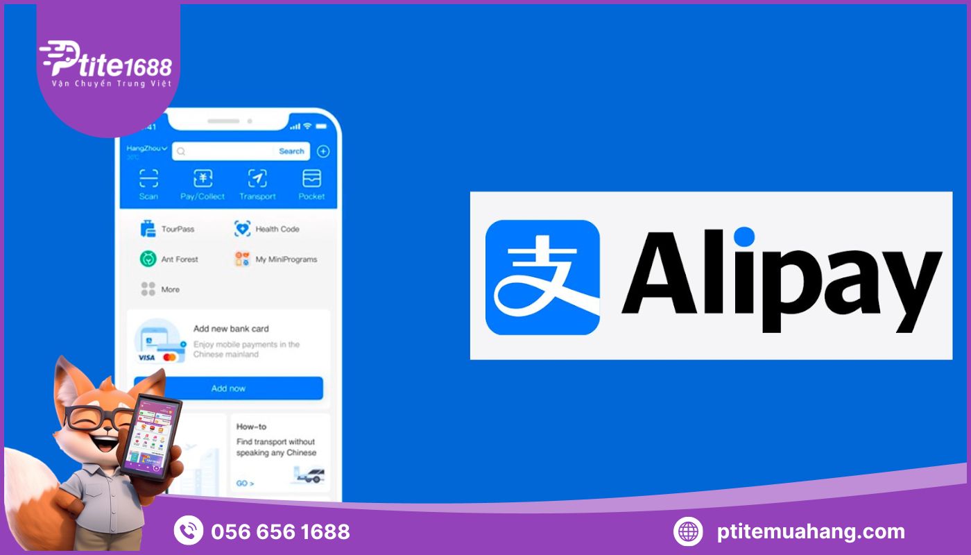 Phương thức thanh toán 1688 bằng Alipay được phổ biến