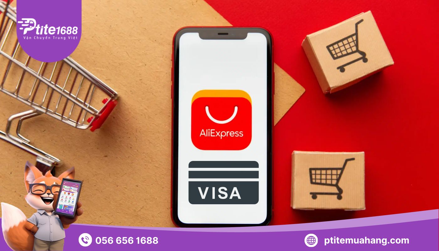 Thẻ visa thuận tiện thanh toán khi mua hàng Aliexpress nhưng mức phí rất cao