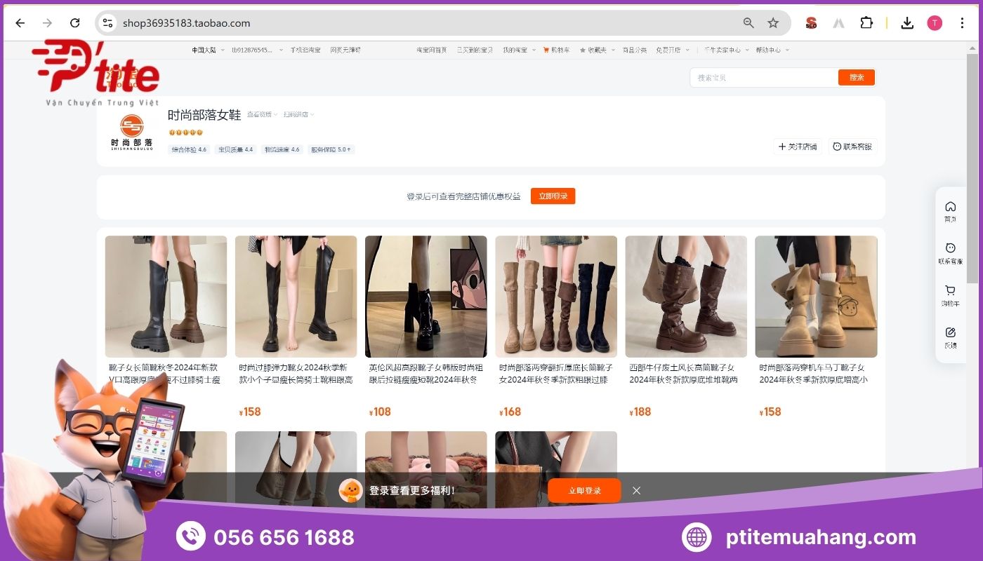 Một số shop taobao vương miệng vàng nhiều ngành hàng