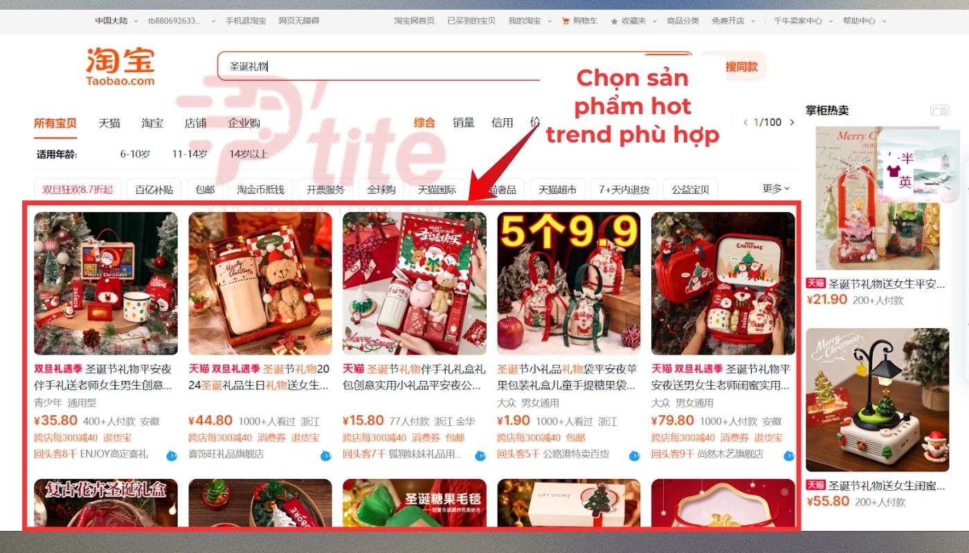 chọn mặt hàng hot trend Taobao phù hợp 