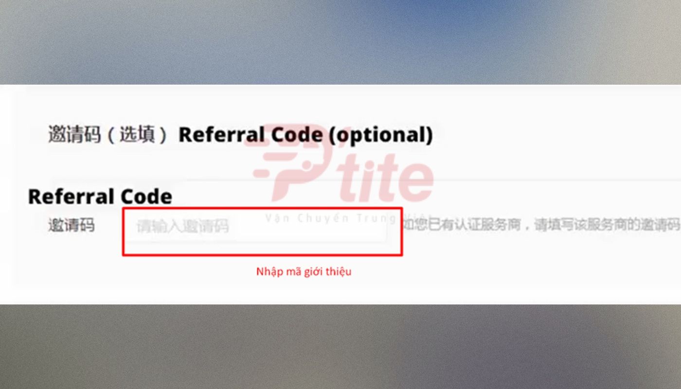 nhập mã code vào ô