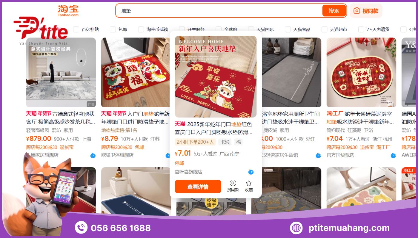 Nhập sỉ thảm lót chân online giá rẻ