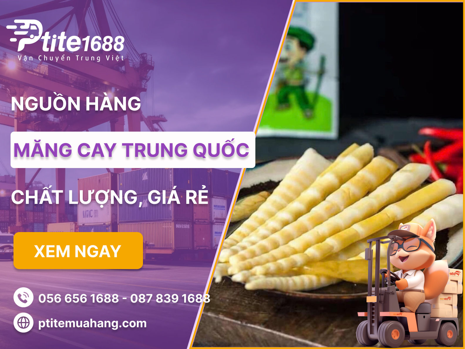 Nhập nguồn hàng măng cay Trung Quốc giá tốt