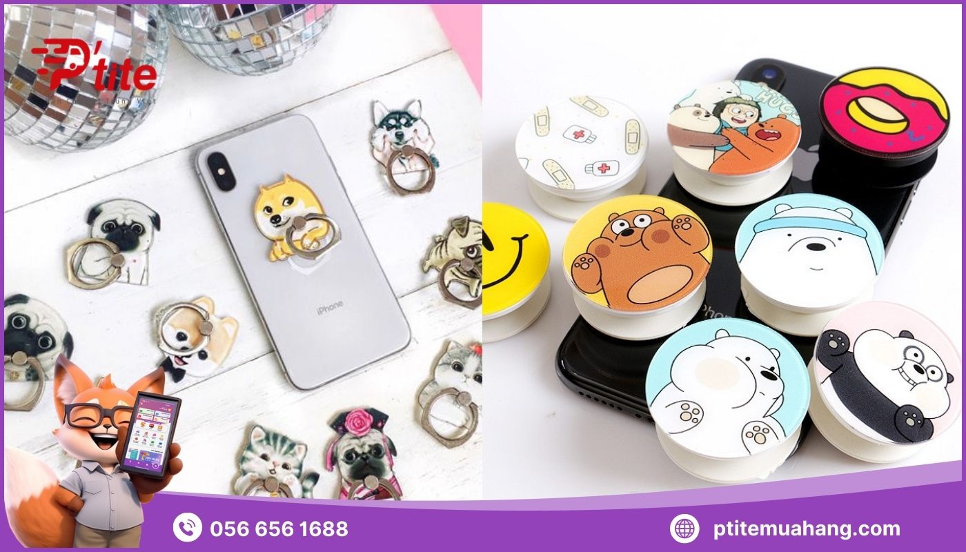 Nguồn hàng ốp lưng điện thoại gắn iring tiện lợi