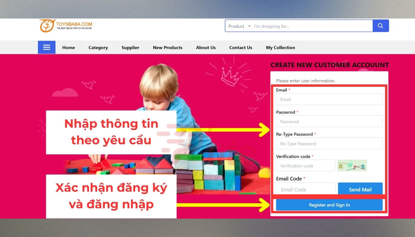 Chọn Sign In để tạo tài khoản