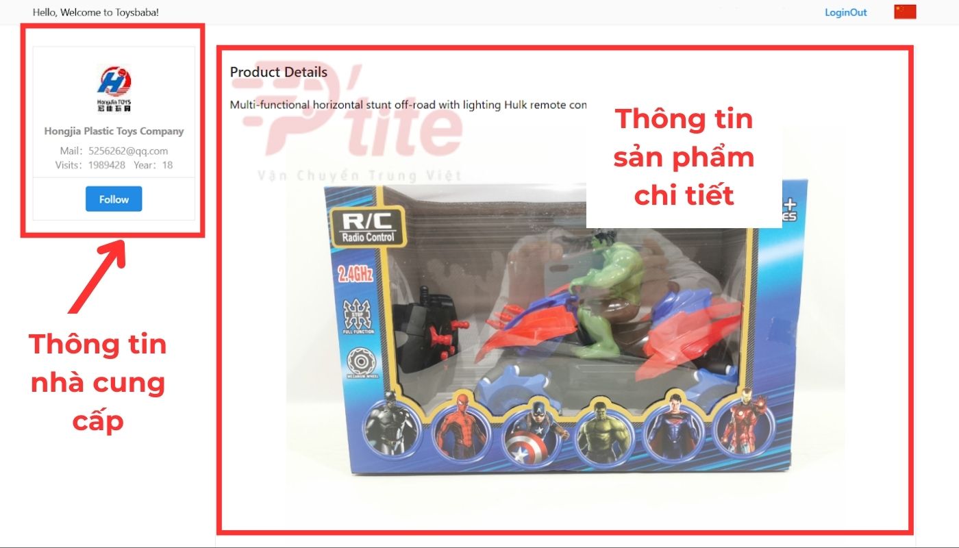 Đọc kỹ thông tin khi nhập hàng trên Toybaba