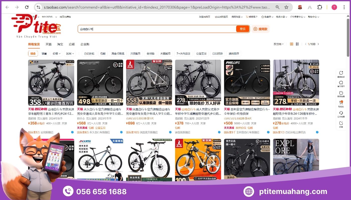 Tổng hợp các link order xe đạp thể thao Trung Quốc giá rẻ