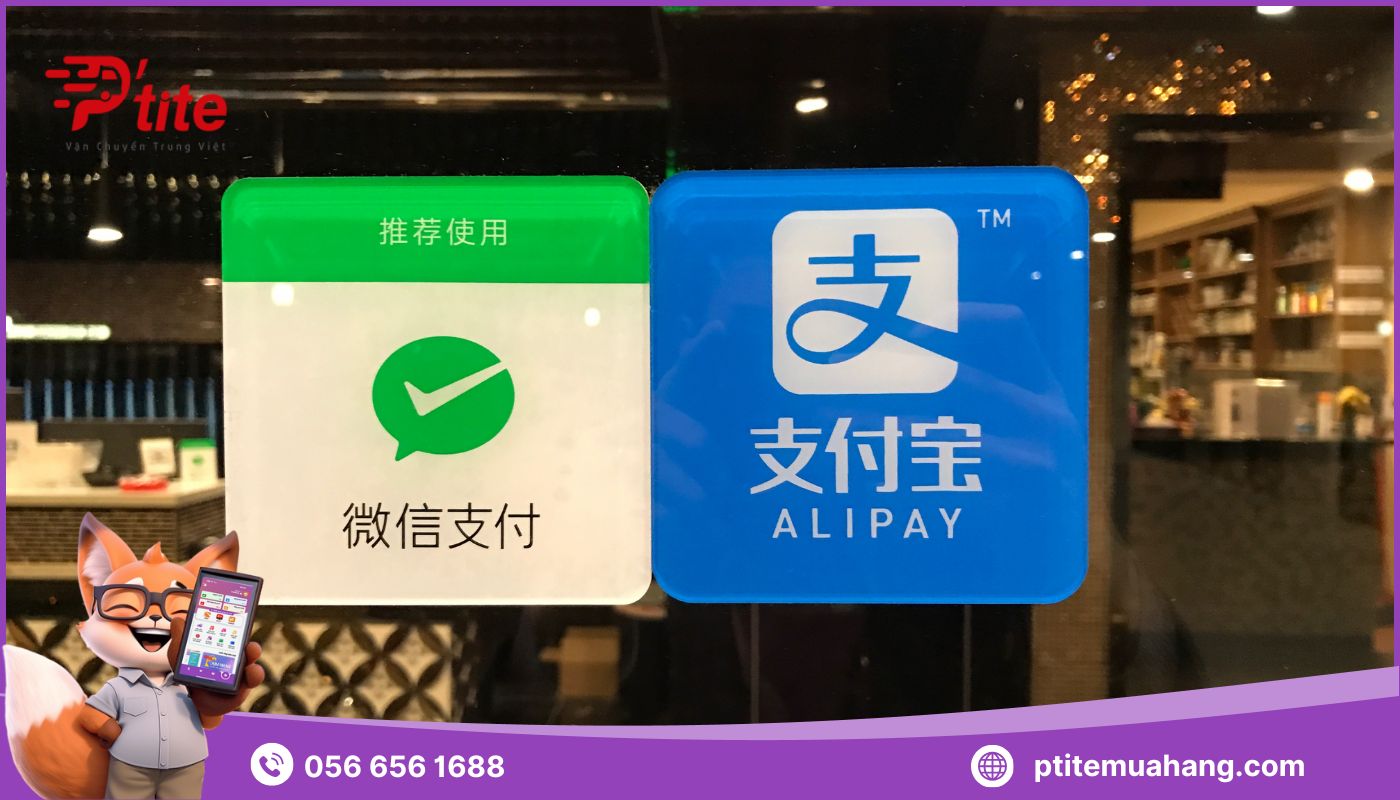 Sử dụng ví Alipay hoặc Wechat để thanh toán 