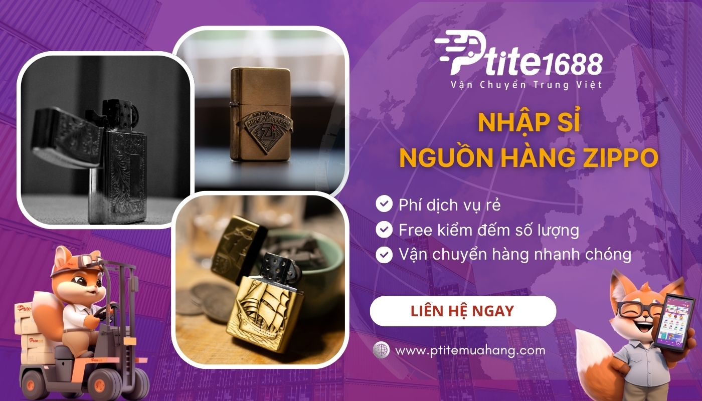 Dịch vụ order bật lửa zippo giá rẻ tại Ptite