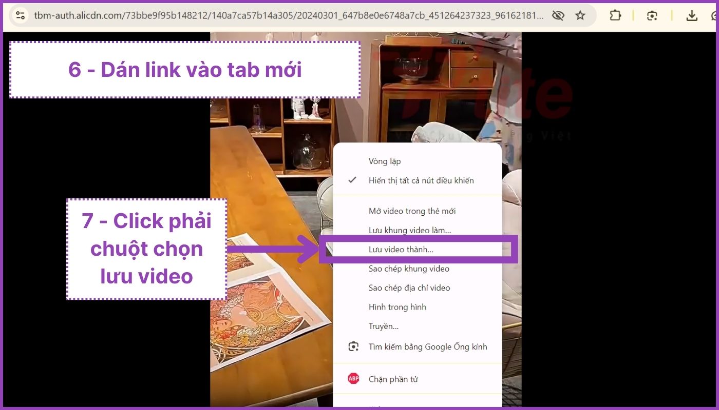 Chọn tải video xuống máy tính trên trình duyệt Chrome