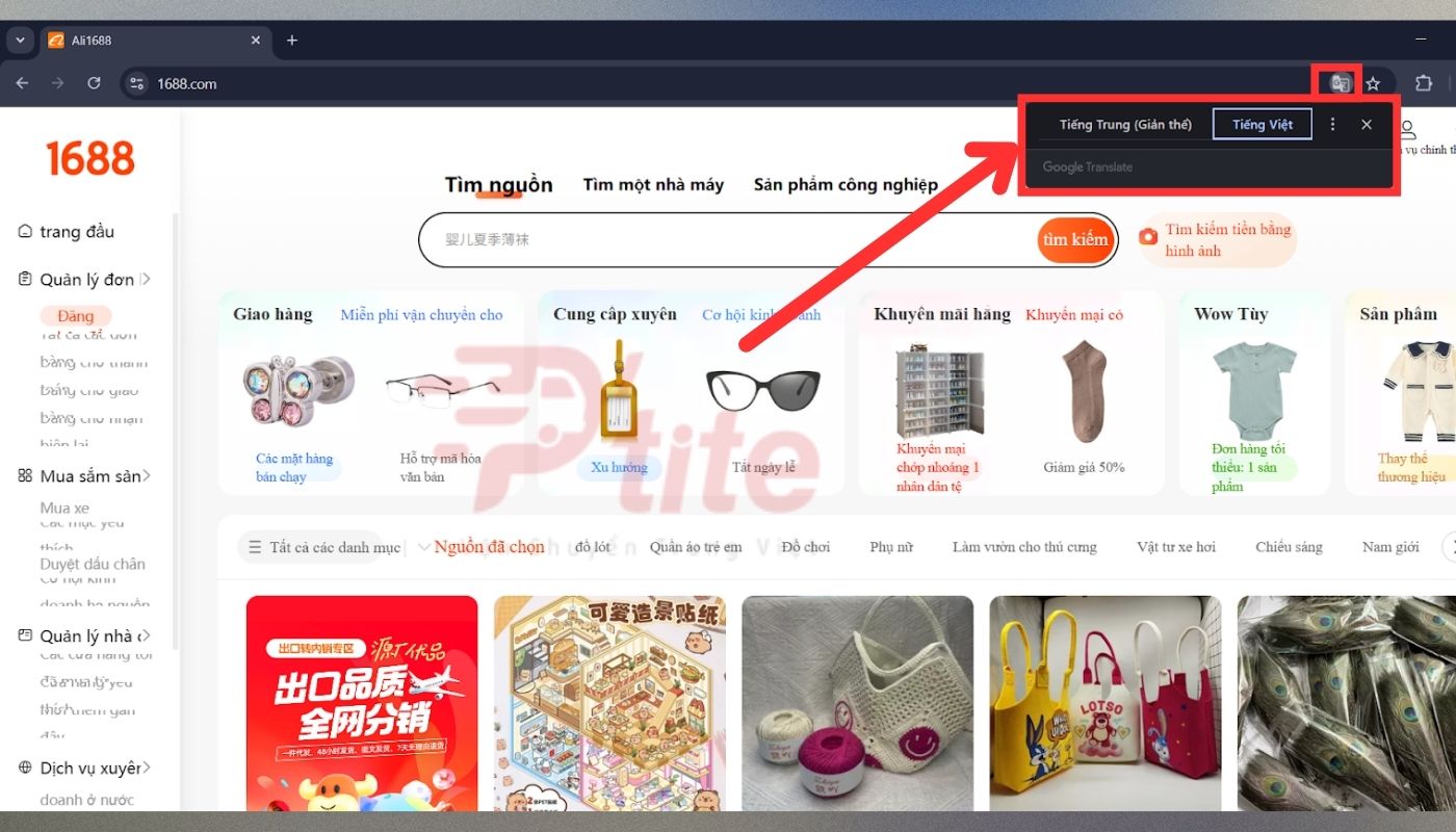 Dùng biểu tượng Google Dịch để dịch ngôn ngữ