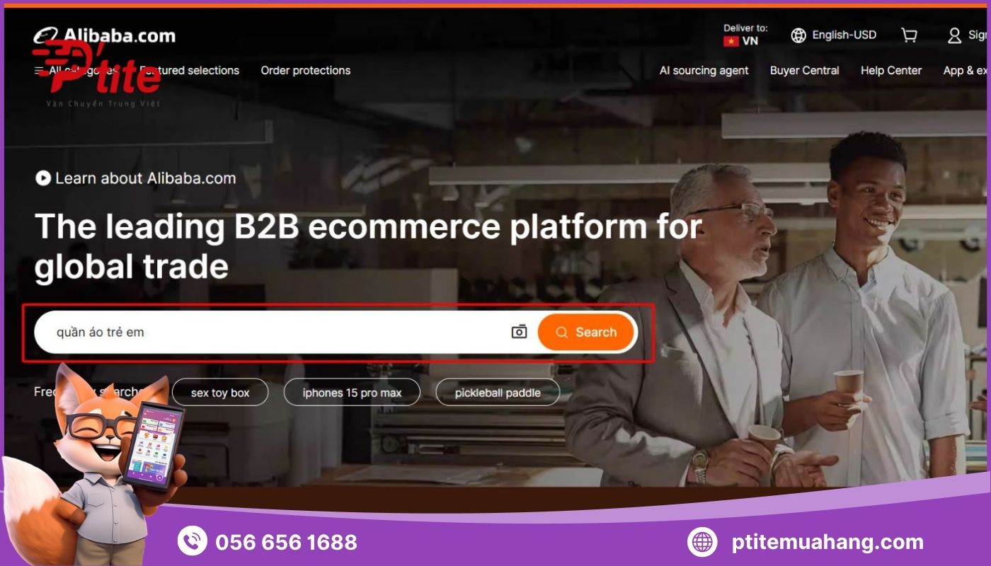 Cách tìm shop trên Alibaba bằng từ khóa