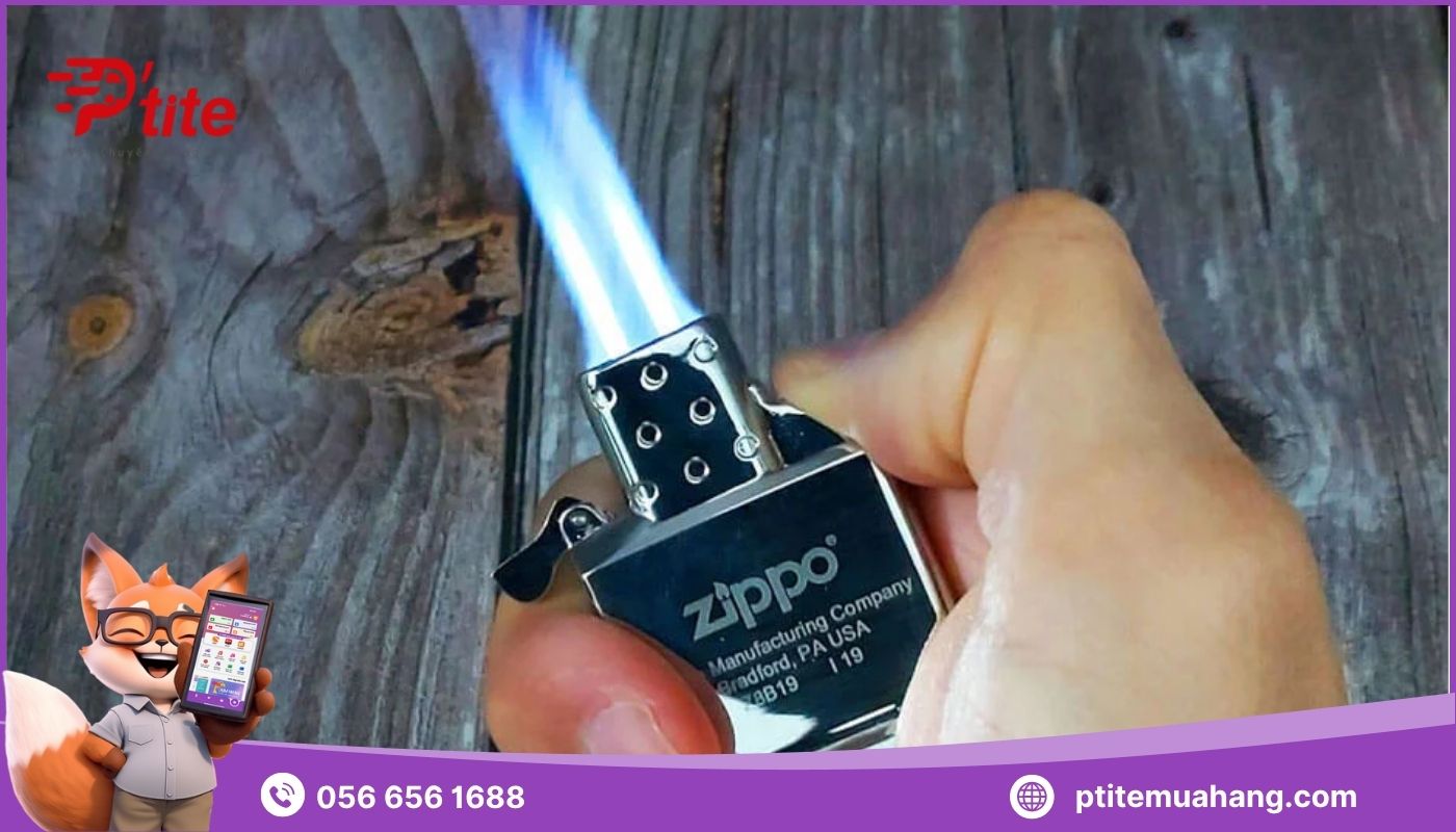 Hộp quẹt zippo đầu khò