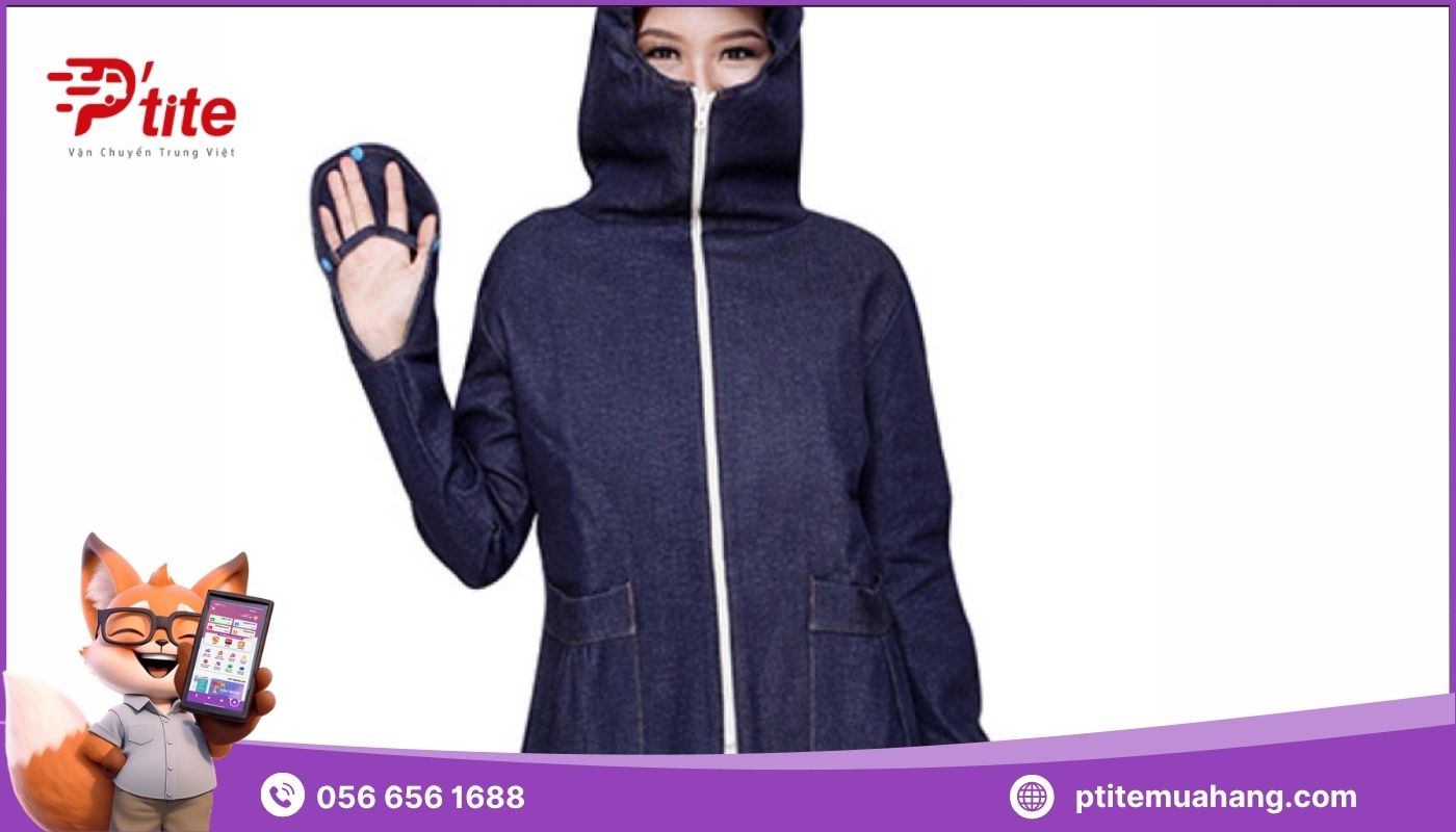áo che nắng trung quốc vải jean