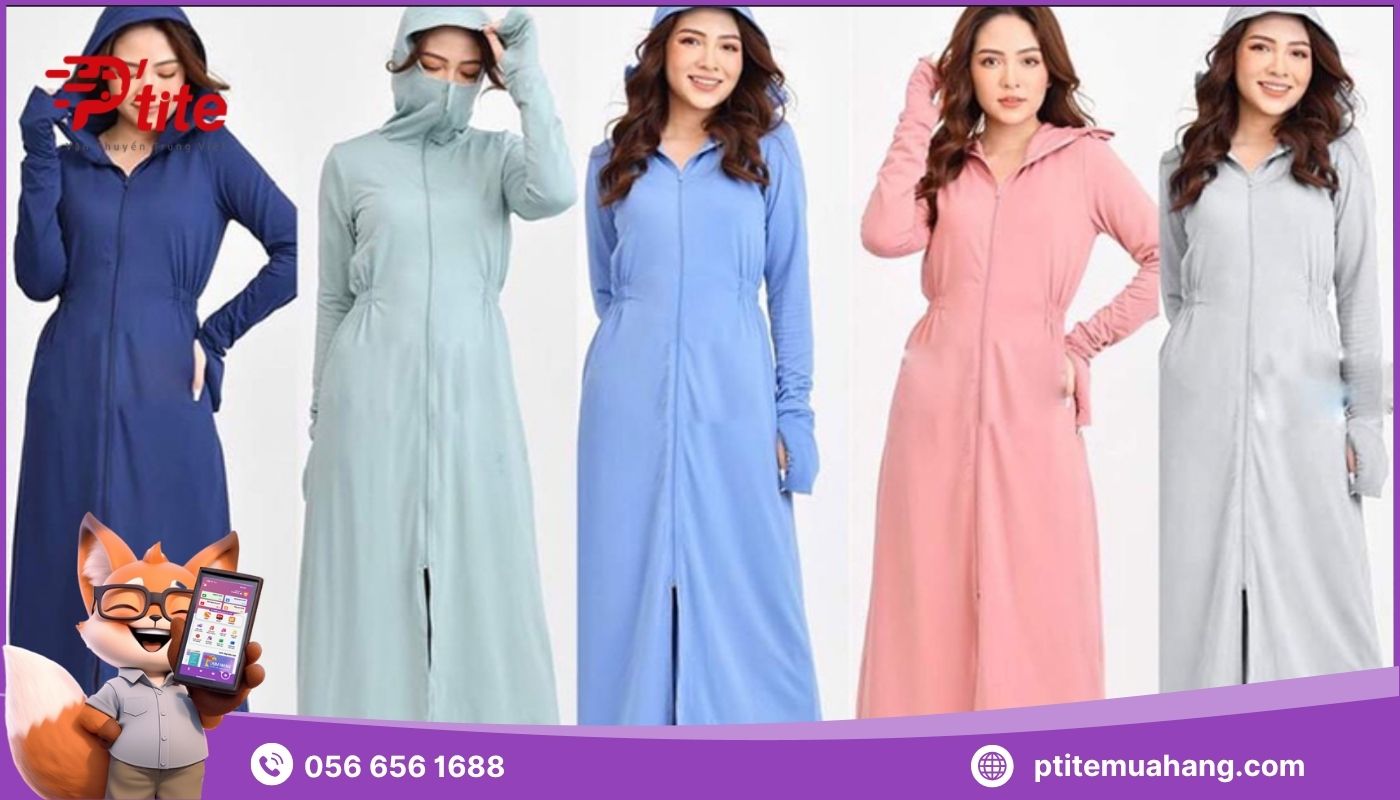 Áo chống nắng Trung Quốc toàn thân

