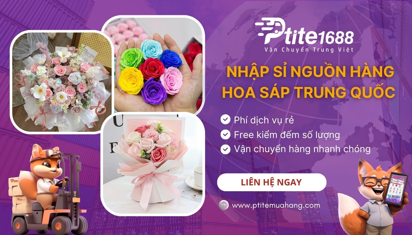 Nhập nguồn hàng hoa sáp giá sỉ tận gốc cùng Ptite