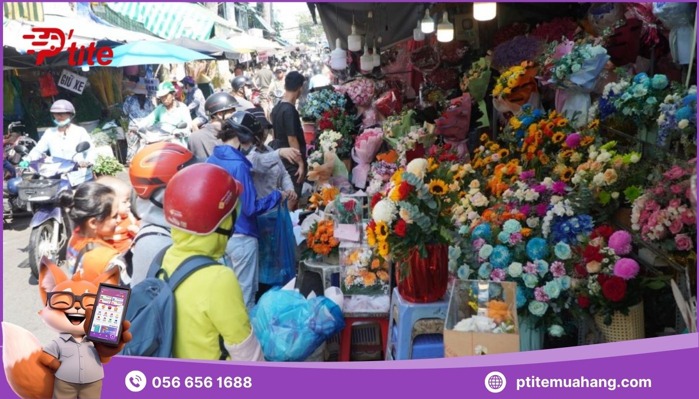 Tìm nguồn sỉ hoa sáp nội địa Trung tại chợ đầu mối Việt Nam