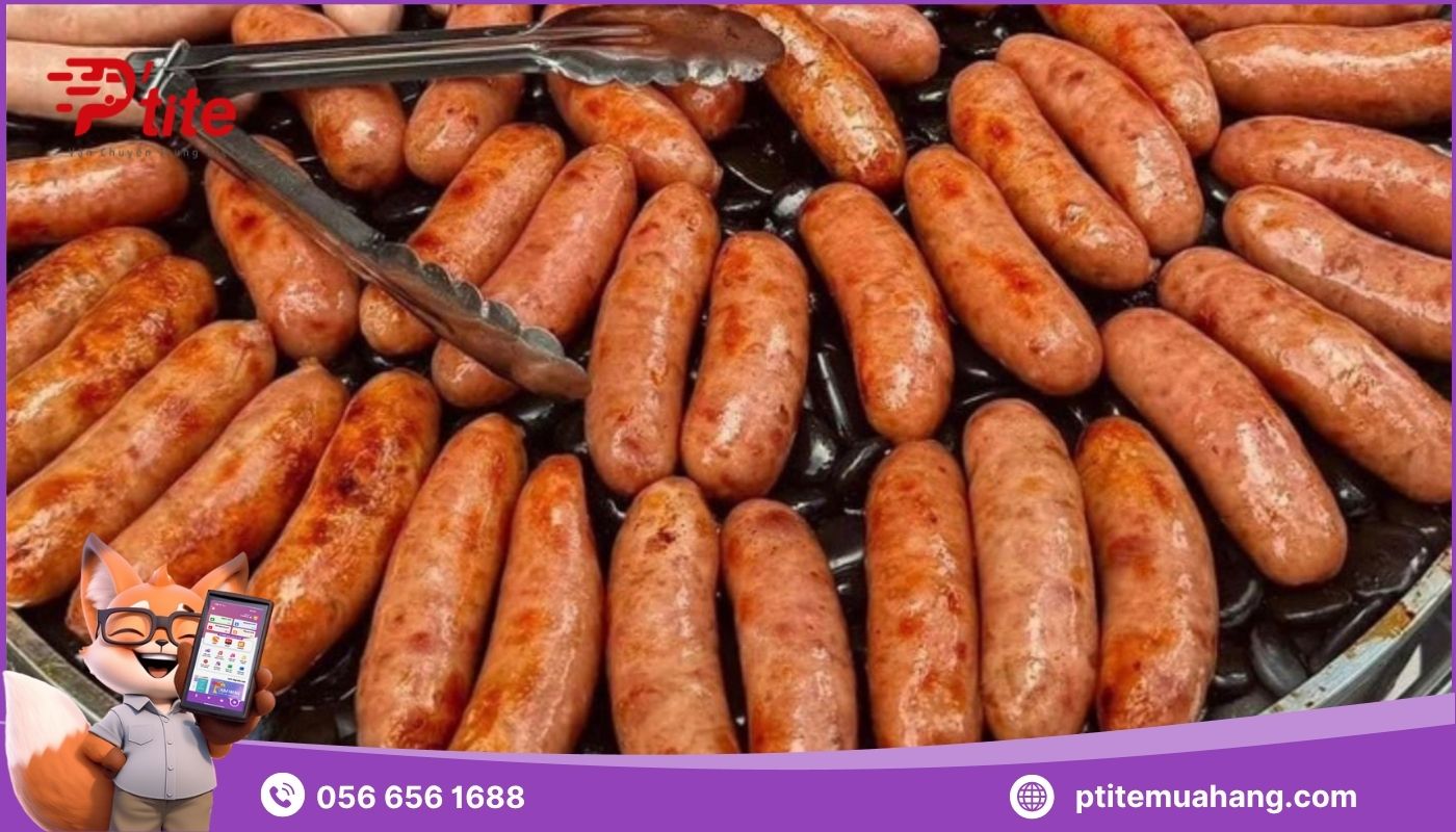 Đồ ăn vặt nội địa Trung xúc xích BBQ